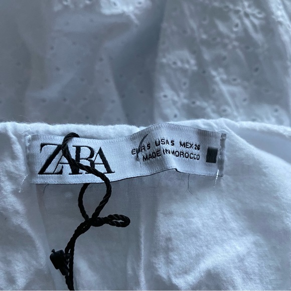NWOT💥Zara white 💯%cotton maxi dress, embroidered, size small, - Picture 4 of 5